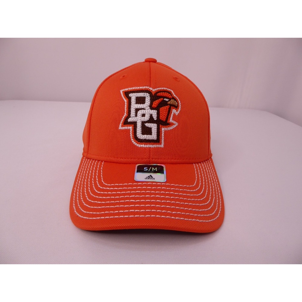 NWT Adidas BG Bowling Green State University College Falcons Fitted Hat Cap S/M